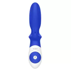 Перезарежаемый анальный стимулятор кролик The Backdoor Rabbit с ротацией - синий