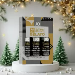 Новогодний набор. 3 вкусовых лубриканта Gelato: соленая карамель, крем-брюле, мятный шоколад