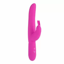 Гладкий вибратор-кролик Posh 10-Function Silicone Bounding Bunny, 10,75 см, 10 режимов, розовый