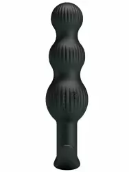 Анальный вибростимулятор Baile Sidney, 3 бусины, 10 режимов, 10,9 см