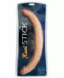 Двухсторонний реалистичный фаллоимитатор TOYFA RealStick Nude 13,4” – телесный