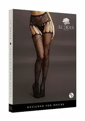 Чулки из трикотажных нитей, состав 92% нелон/ 8% спандекс, размер OS - Black - Размер 42-48Crotchles