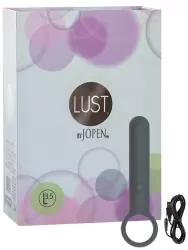 Перезаряжаемый мини-вибромассажер с кольцом Lust by Jopen L3.5 – серый