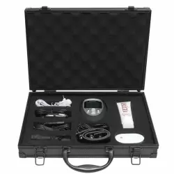 Набор для электростимуляции Deluxe Shock Therapy Travel Kit - черный с белым