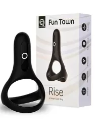 Мультифункциональное эрекционное виброкольцо Magic Motion Rise, диаметр 3,7 см, силикон, черное