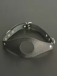 Кожаный кляп Sitabella открытый – черный