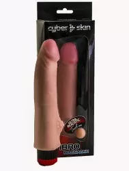 Вибро реалистик с клиторальным массажером NeoSkin 18,5 x 3,8 см – телесный