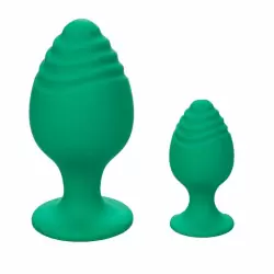 Набор из двух анальных пробок CHEEKY  — зеленый