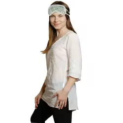 Маска для сна Алоэ Вера/Витамин Е - Садовая белая