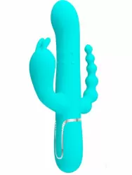 Тройной Вибратор-кролик Baile, 7 режимов, вращающиеся шарики