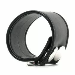 Хомут-утяжка для мошонки Snap Ball Stretcher на клепках – черный