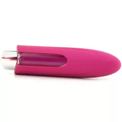 Дизайнерский мини массажер с насадкой Nyx - Pink