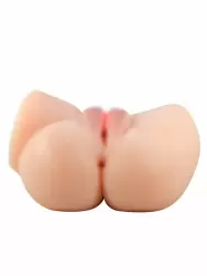 Реалистичный мастурбатор Baile Emilia, мини-полуторс вагина-анус, ТПР, телесный