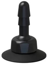 Фиксирующийся плаг для крепления фаллоимитаторов или насадок для страпонов Doc Johnson Deluxe 360° Swivel Suction Cup Plug, Vac-U-Lock, 11,4 см, АБС-пластик, черный 