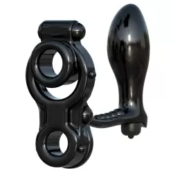 Эрекционное кольцо Ironman Ass-Gasm  с анальной стимуляцией и вибрацией – черный