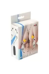 Зажимы для сосков TOYFA с вибрацией - черный