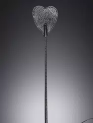 Стек в форме сердца Sitabella из натуральной кожи – черный