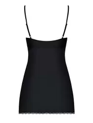 Элегантный черный беби долл с атласным бантиком и трусики-панти Blackardi (Obsessive) – S/M