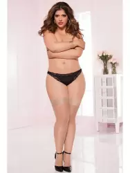 Классические чулки Seven’til Midnight с широкой резинкой – телесный, Queen Size