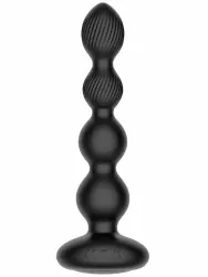 Анальная вибровтулка Nexus Tornado Beaded Probe Large с функцией вращения, 18,8 см, черная