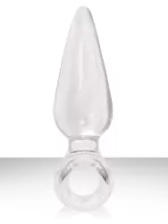 Анальная пробка мини с кольцом Jolie Pleasures - Clear