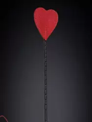 Стек в форме сердца Sitabella из натуральной кожи – красный