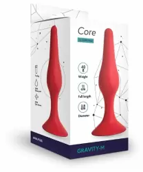 Анальная пробка Gravity бордовая, размер M