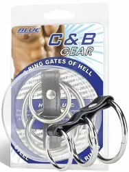Хомут на пенис из трех металлических колец 3 Ring Gates Of Hell