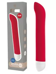 Элегантный вибратор Fun Factory Joupie, с загнутым кончиком, 18,2 см, красный