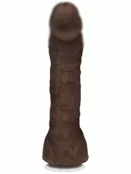 Реалистичный фаллоимитатор-насадка для страпона Prince Yahshua ULTRASKYN, 27 см, с мошонкой, коричневый