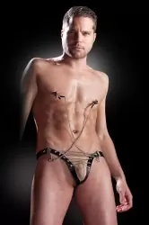 Стринги Chain Gang с зажимами для сосков