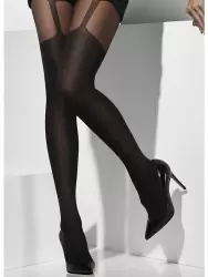 Колготки с рисунком Скрытая Страсть (Fever) – черный