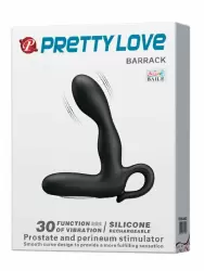 Вибростимулятор простаты BARRACK, 30 режимов, 14 см, черный