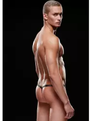 Серые V-стринги, трусы мужские - S/M