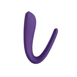 Водонепроницаемый перезаряжаемый вибромассажер для пар Partner – фиолетовый 