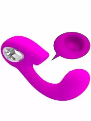 Инновационный вибратор-кролик Baile Sibel с бесконтактной стимуляцией клитора, 10 режимов, 15,5 см