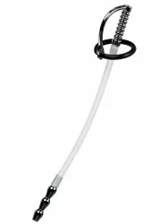 Уретральный катетер TOYFA Metal со сменными фиксирующими кольцами – серебристый