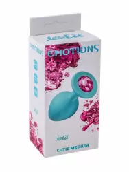 Анальная пробка Emotions Cutie Medium Turquoise pink crystal 4012-03Lola