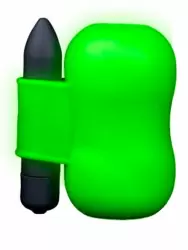 Компактный мастурбатор Shots toys Ouch!, с вибропулей, люминисцентный 