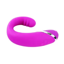 Изогнутый водонепроницаемый вибростимулятор Amour – пурпурный