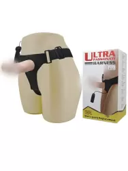 Полый реалистичный страпон Ultra Passionate Harness с вибрацией– телесный