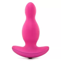 Анальная пробка с вибрацией Silicone 10 Function Risque – розовый