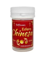 Лубрикант в виде двух шариков Hot Flowers Esfera Chinesa с эффектом жидкой вибрации, силиконовая основа, 6 грамм