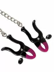 Элегантные зажимы на соски Orion Silicone Nipple Clamps, силикон, 52 см, черный