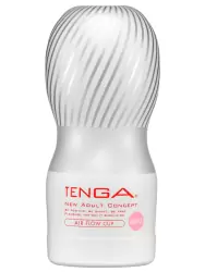 Нереалистичный мастурбатор Tenga Air Flow Cup Gentle, 15,5 см, ТПЭ, белый