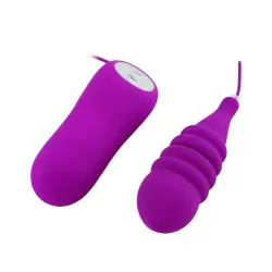 Рельефное виброяйцо Pleasure Shell с проводным управлением – розовый