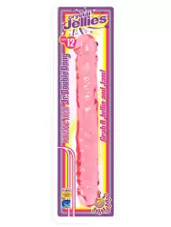 Двухсторонний фаллоимитатор Crystal Jellies 12 – розовый