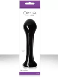 Анальный стимулятор из стекла Crystal Droplets – черный