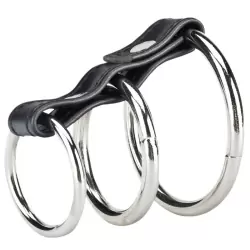 Хомут на пенис из трех металлических колец 3 Ring Gates Of Hell
