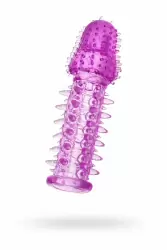 Увеличивающая насадка TOYFA с ворсинками - фиолетовый